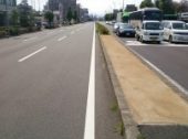 防草土による道路の中央分離帯・植樹帯への雑草対策