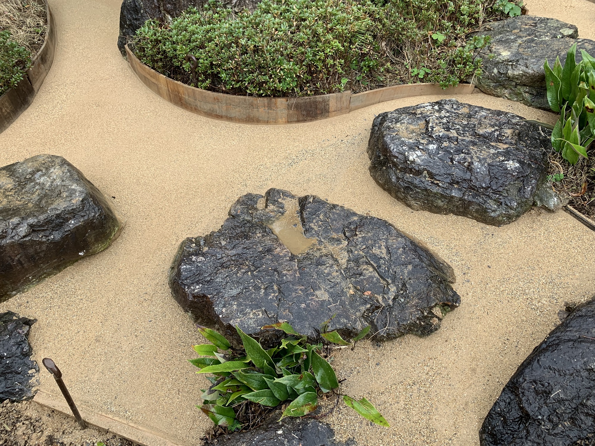 防草土による庭への雑草対策