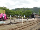 防草土による鳥取県若桜鉄道 若桜駅転車台の雑草対策 施工事例