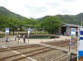 防草土による鳥取県若桜鉄道 若桜駅転車台の雑草対策 施工事例